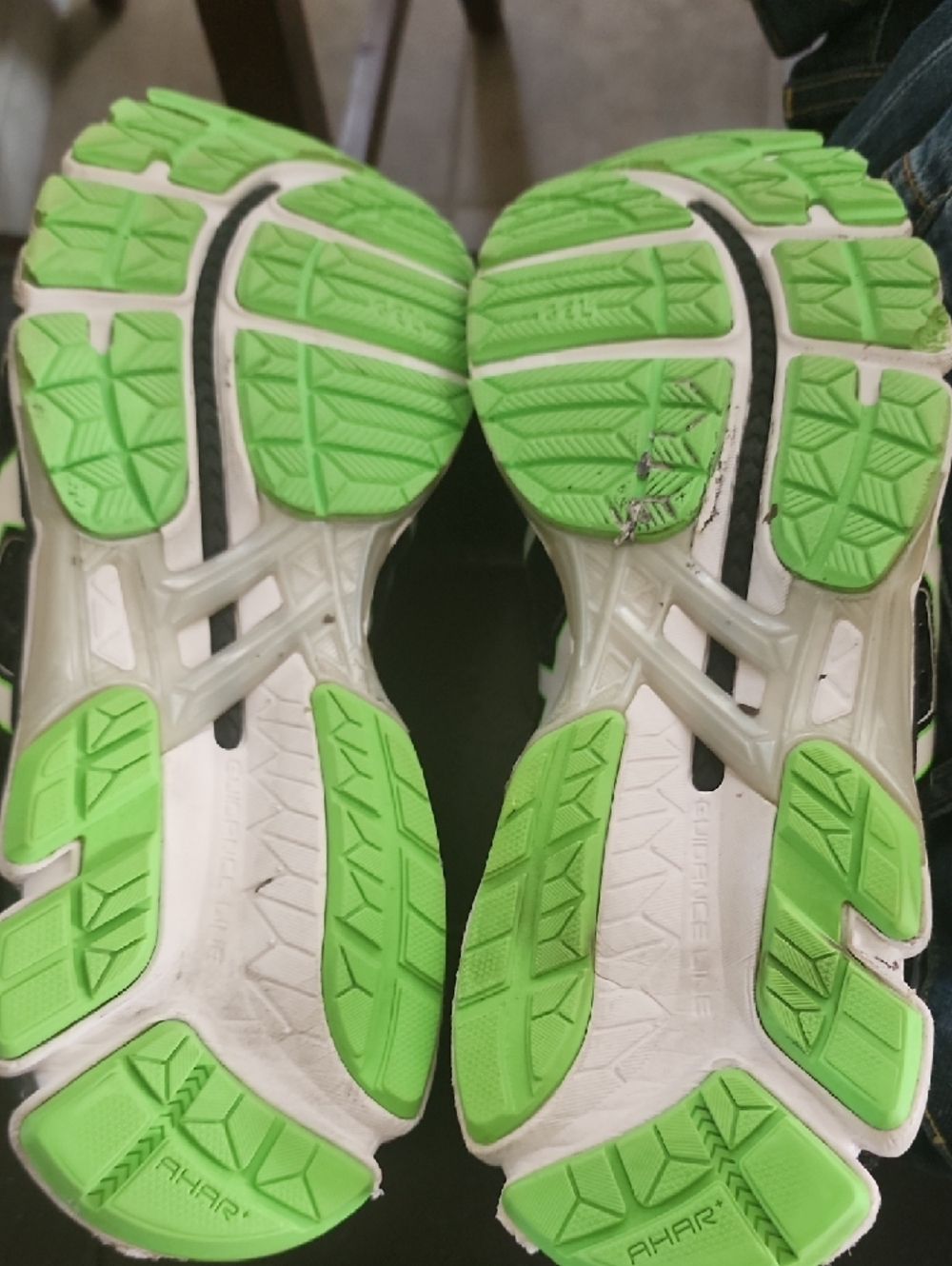Asics Black and Neon Green Men's Running Sneakers - Picture 3 of 3
